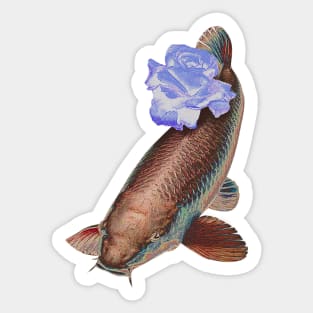 mostach fish Sticker